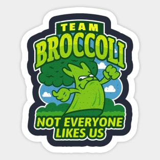 Team Broccoli - Funny Broccoli Sports Sticker